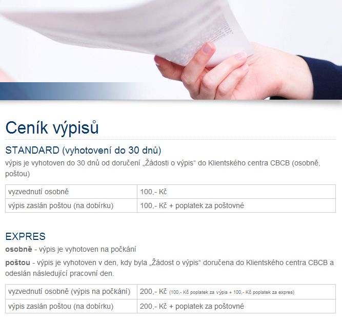 O výpis z registru si můžete požádat na stránkách Czech Banking Credit Bureau na adrese www.cbcb.cz.